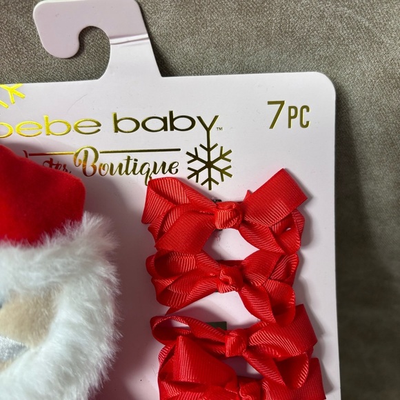 Bebe Baby 1st Christmas 7pc Gift Set Sz 0-3 -New - Picture 4 of 4